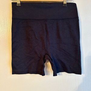 Love & Sports Women's High Waist Bike Shorts Black Athletic Size L